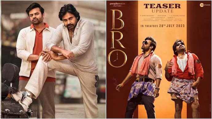 Poster of Pawan Kalyan and Sai Dharam Tej's 'Bro' unveiled, teaser launch imminent